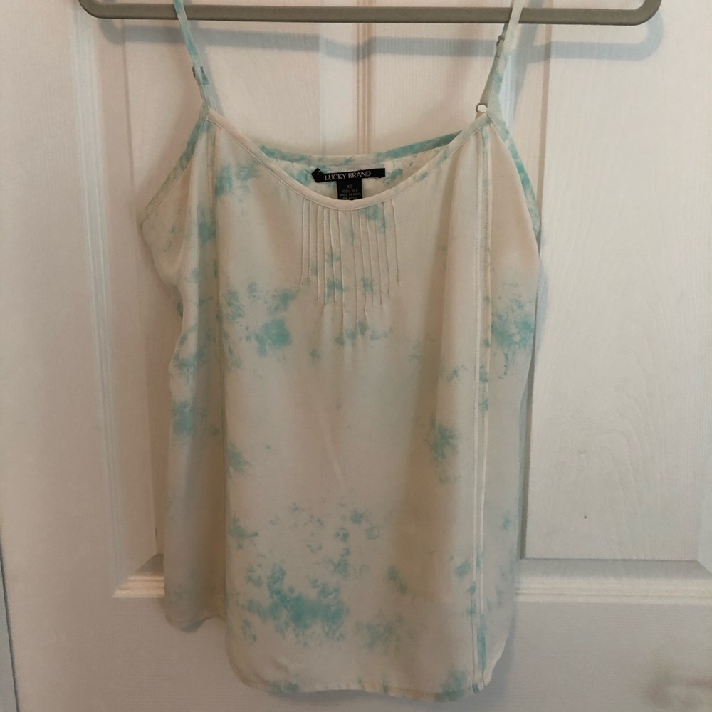Lucky Brand tie die silk tank